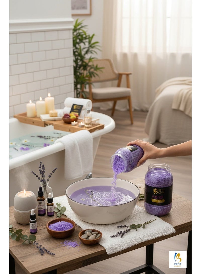 Best Choice Dead Sea Salt Premium Natural Bath Salt 5Kg Jar for Skin Body Hair Care and Relaxation - Lavender - Image 3